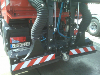 sweeper unit on municipal vehicles